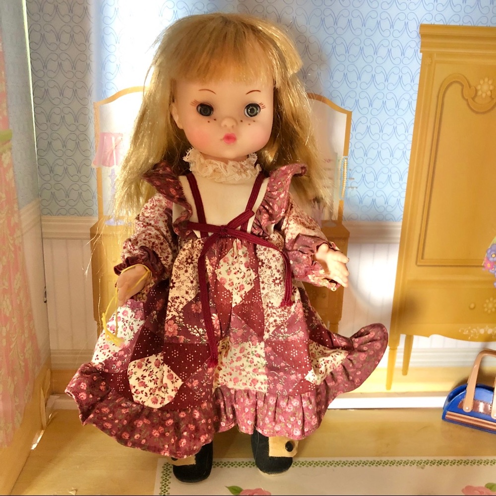 Vintage 60s Prairie Dress Doll Effanbee 1966 Suzie